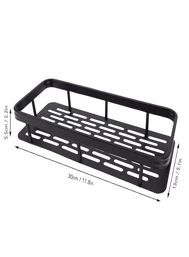 RIOMAX Wall Mounted Self-Adhesive Bathroom Shelf/Kitchen Rack & Holder/Soap Holder/Storage Organizer Rack - Bathroom Accessories (Material- Plastic, Black, Pack of 1) - Image 3